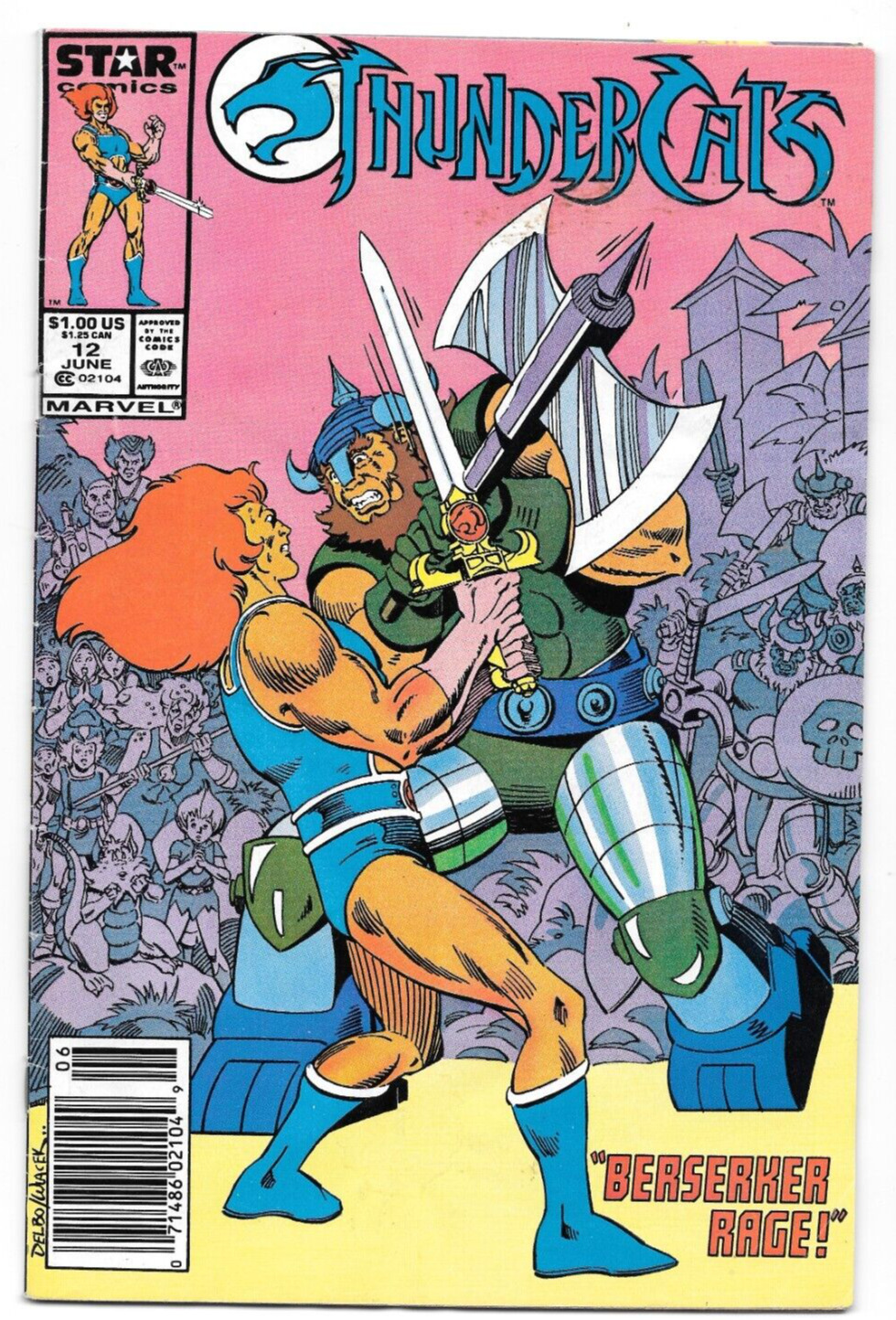 Thundercats #12 ~ 1987 Newsstand Star Marvel Comics ~ Lion-O, Berserker, Panthro