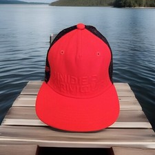 Under Armour EMBOSSED Orange Logo Cap Hunter Snapback Mesh YOUTH OSFA