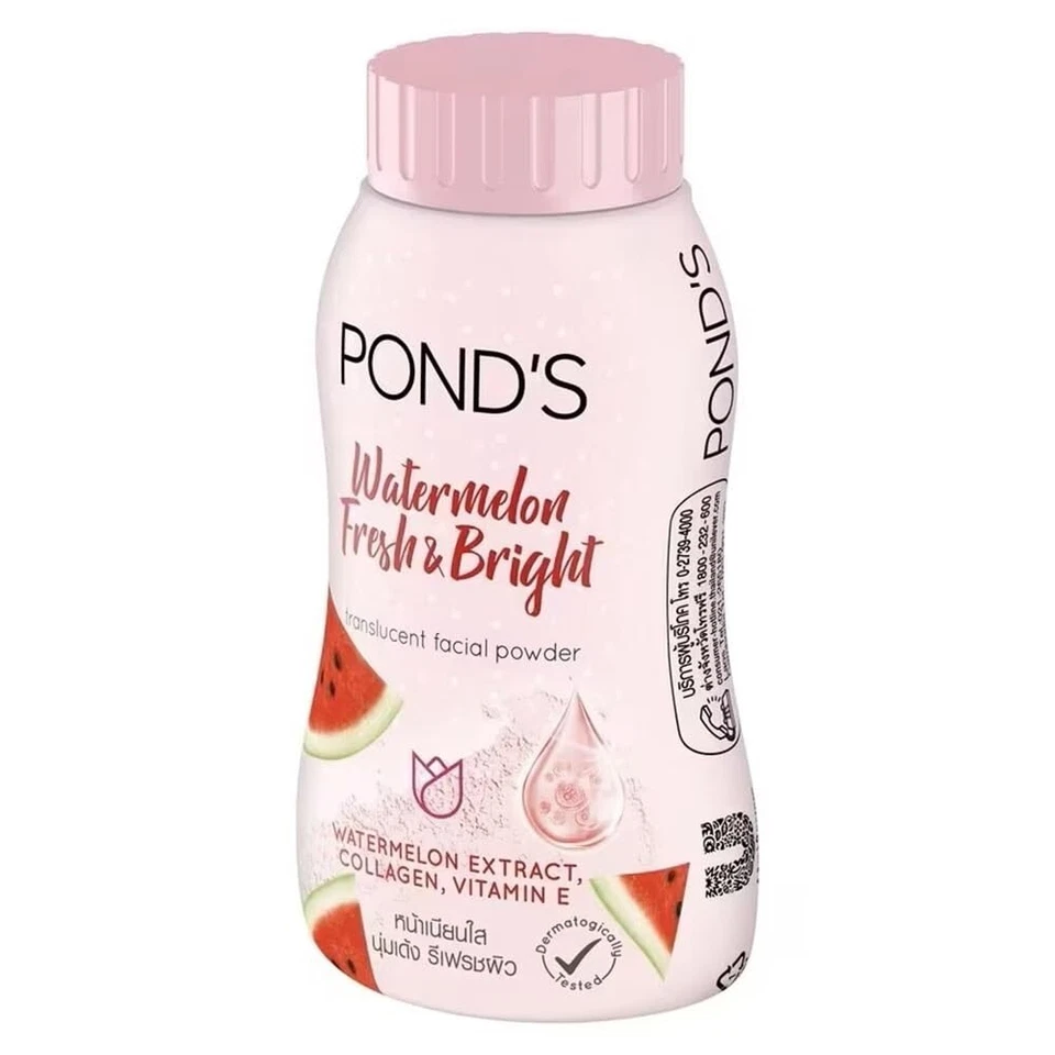 POND'S Watermelon Fresh & Bright Translucent Facial Powder All Skin Types,50gm - Image 3 of 4