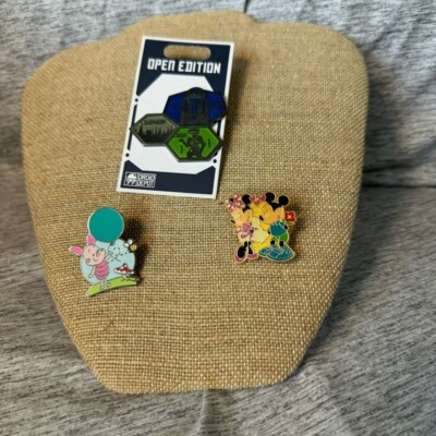 Disney Character Enamel Pins, Piglet, Mickey and Minnie, Star Wars