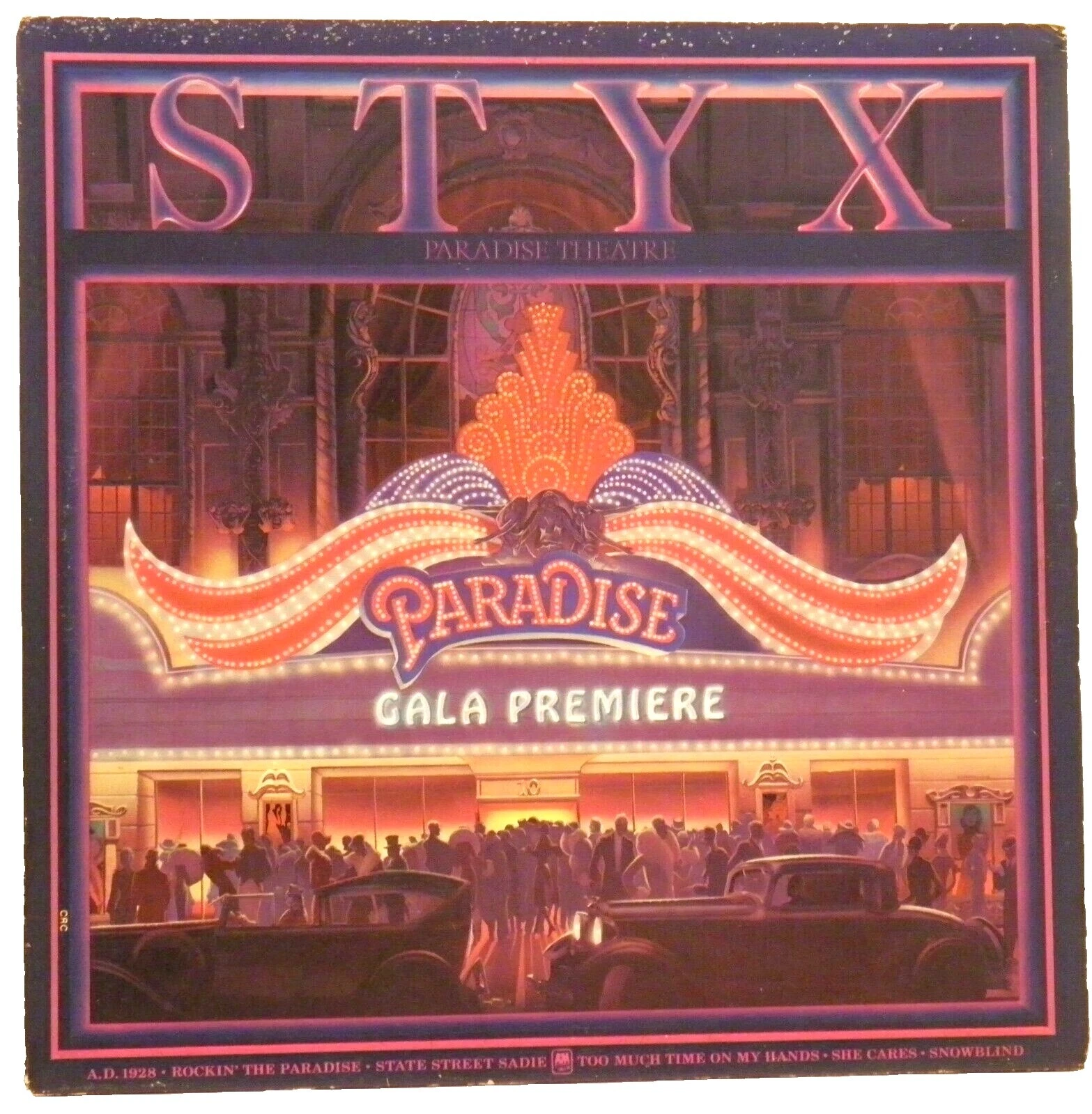 Styx Good (G) Sleeve Grading 33 RPM Speed Vinyl Records