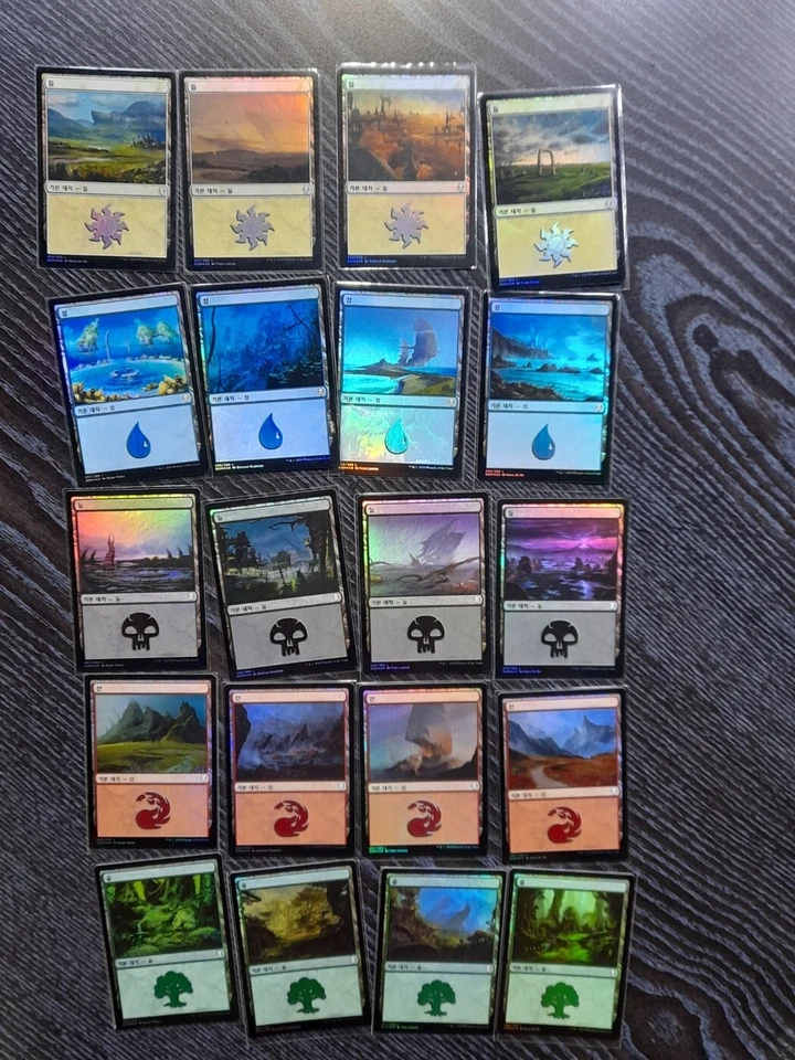 (Foil) [NM] MTG Korean, Dominaria, 1 x Basic lands Each One - Image 2 of 2