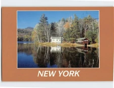 Postcard Scenic Lake House Nature Scene NY USA