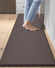 Cushioned Anti-Fatigue Kitchen Mat, Non-Slip Waterproof Rug, 70x20, Brown