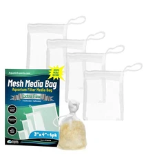 Aquatic Experts Extra Fine Aquarium Mesh Media Filter Drawstring Bag, 150 Micron