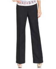 Kasper Separates Kate Classic Fit Navy Crepe Straight Relaxed Pants - 79