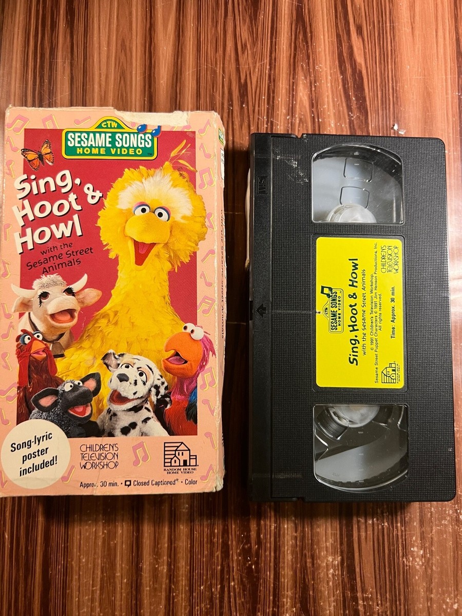 Sesame Songs Sing, Hoot & Howl VHS 1991 Sesame Street Big