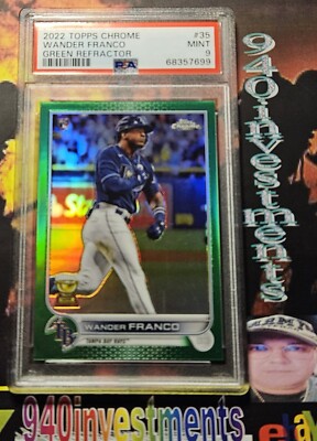 スポーツ選手 2022 Topps Green Ref 99 Wander Franco RC 2022 Topps Chrome - Wander Franco #35 Green Refractor /99 (RC) for
