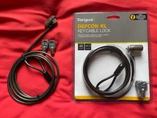 Zestaw 2 x nieużywany zamek kabla klucza Targus Defcon KL do laptopa