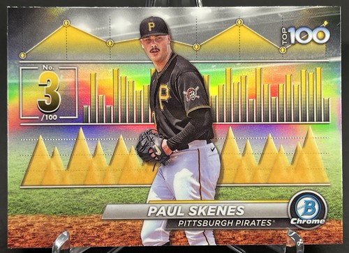 2024 Bowman Chrome Baseball 🔥 PAUL SKENES BTP-3 Bowman Top 100 PIRATES (RC) ROY