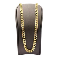 9ct 9K Yellow Gold Italian Curb Cuban Chain Necklace 37.32 Grams 51cm. Brand New