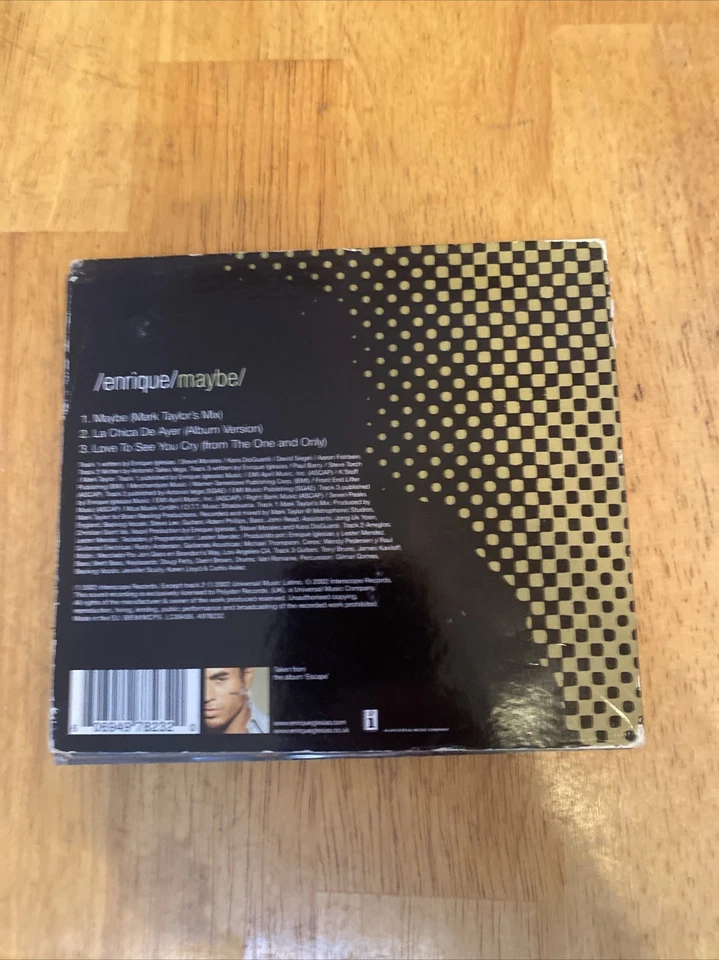 Enrique Iglesias Maybe UK Import 3 Track CD W/ Calendar Poster Insert See Pics! Foto 2 de 4