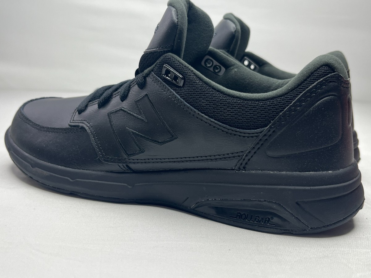 New Balance 813 V1 MW813BK Mens Black Leather Lace Up Athletic