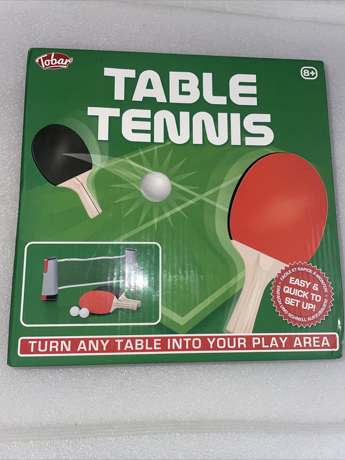 TOBAR TABLE TENNIS - 21044 CATCH BALL OUTDOOR FUN BAT PADDLE WOOD THROW