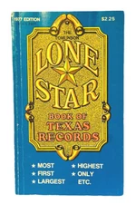 Lone Star Book of Texas Records Tomlinson 1977 Edition SC Book of Superlatives