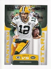 AARON RODGERS INSERT- FANTASY STARS 2019 SCORE FOOTBALL NO. FS-15 PACKERS MVP