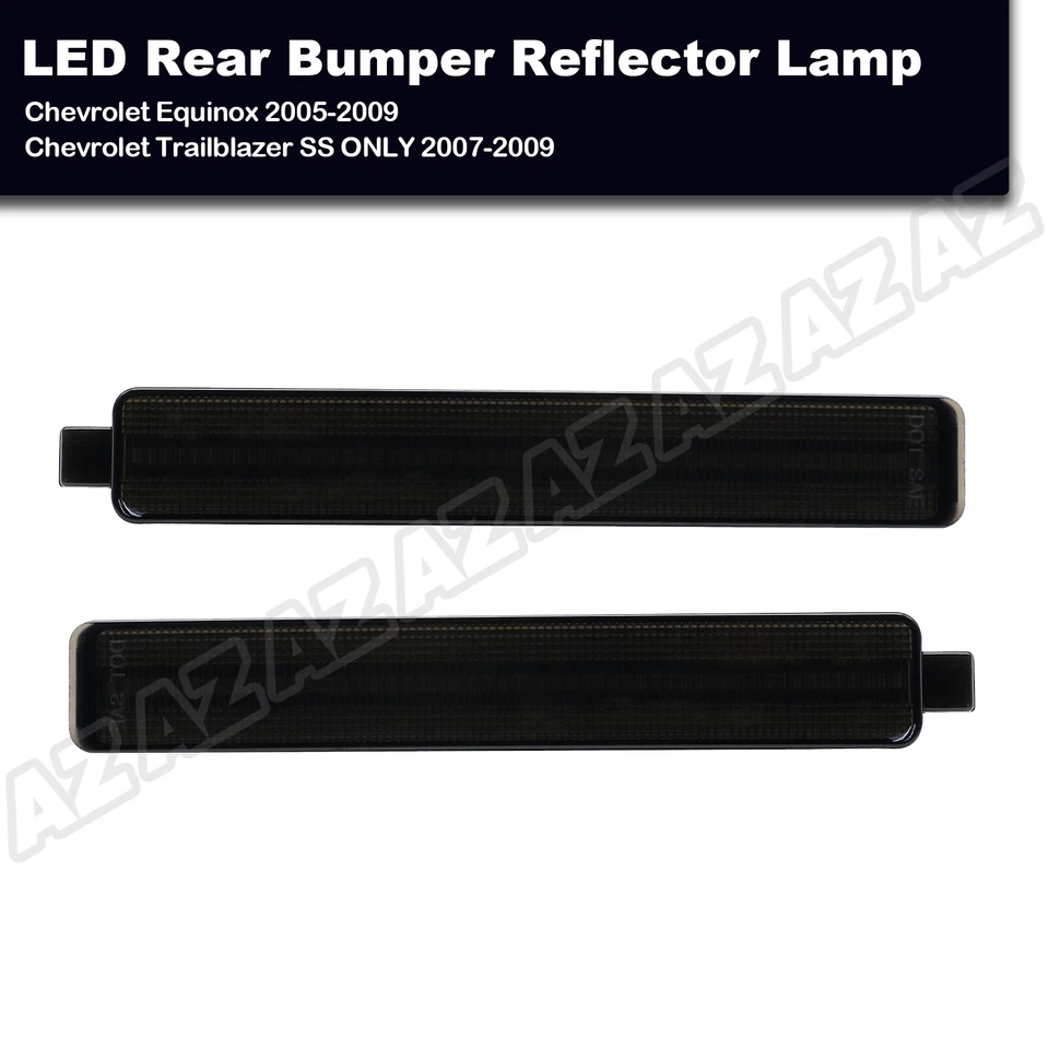 2X Red Bumper LED Reflector Light Smoked For Chevrolet Equinox Trailblazer SS Foto 3 de 4