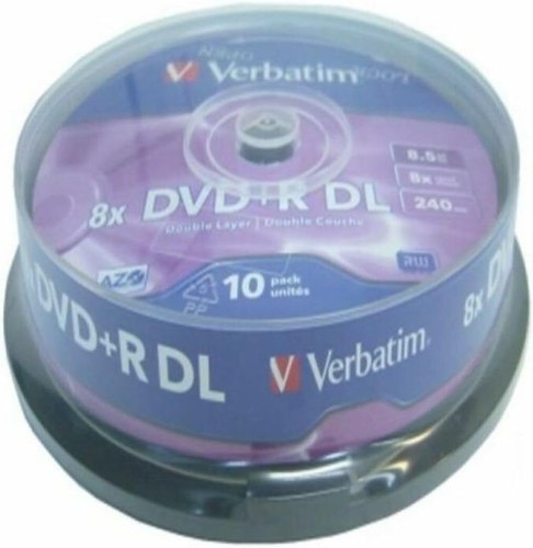 Verbatim 43666 8.5GB 8x Double Layer DVD+R Matt Silver - 10 Pack Spindle - Picture 3 of 3
