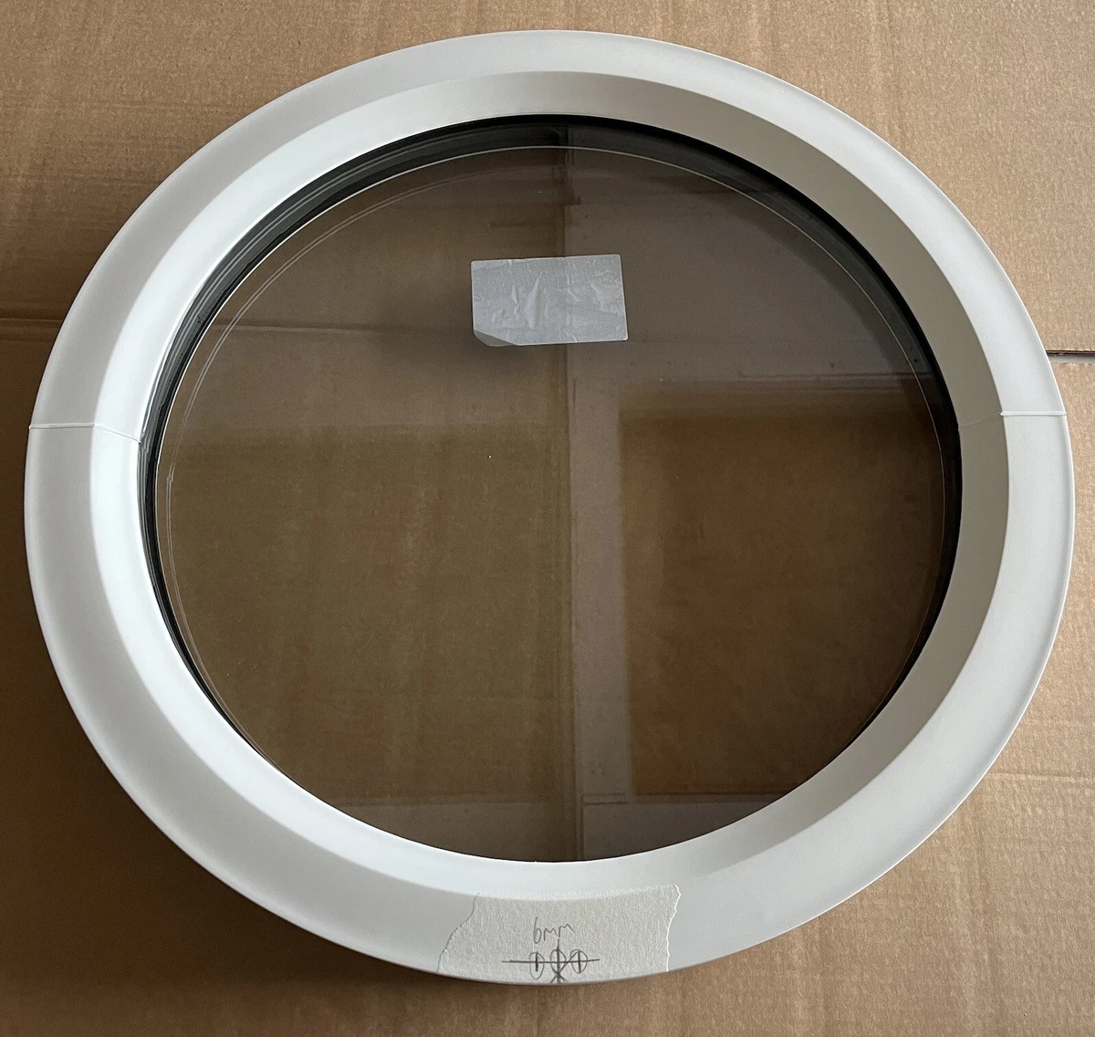 600mm REDONDO FIJO BLANCO CÍRCULO VENTANA UPVC Transparente Clasificado A Acristalamiento