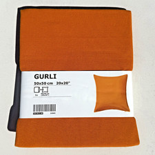 IKEA GURLI 100 Cotton 20"x 20" ORANGE Pillow Cushion Cover, NEW WITH TAGS