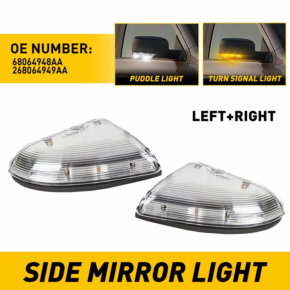 Dodge Ram 2009-14 1500 2500 Mirror Turn Signal Puddle Light Kit  