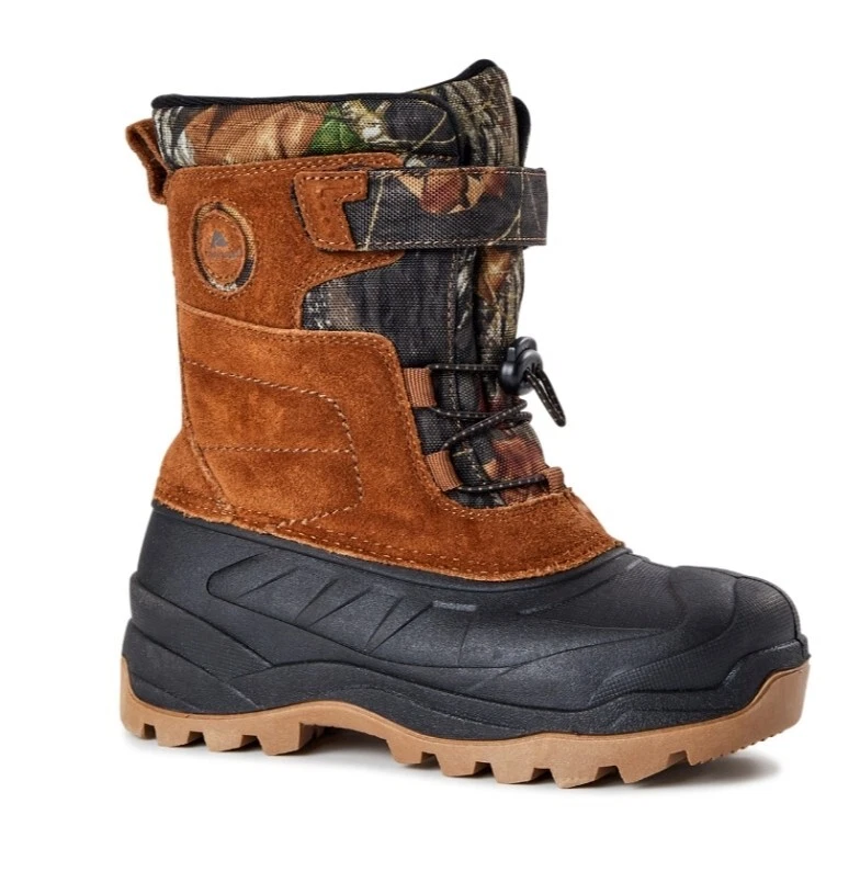 Botas de invierno Mossy Oak Ozark Trail para niños pequeños con estampado de camuflaje con clasificación de temperatura: 6-11 Foto 2 de 4
