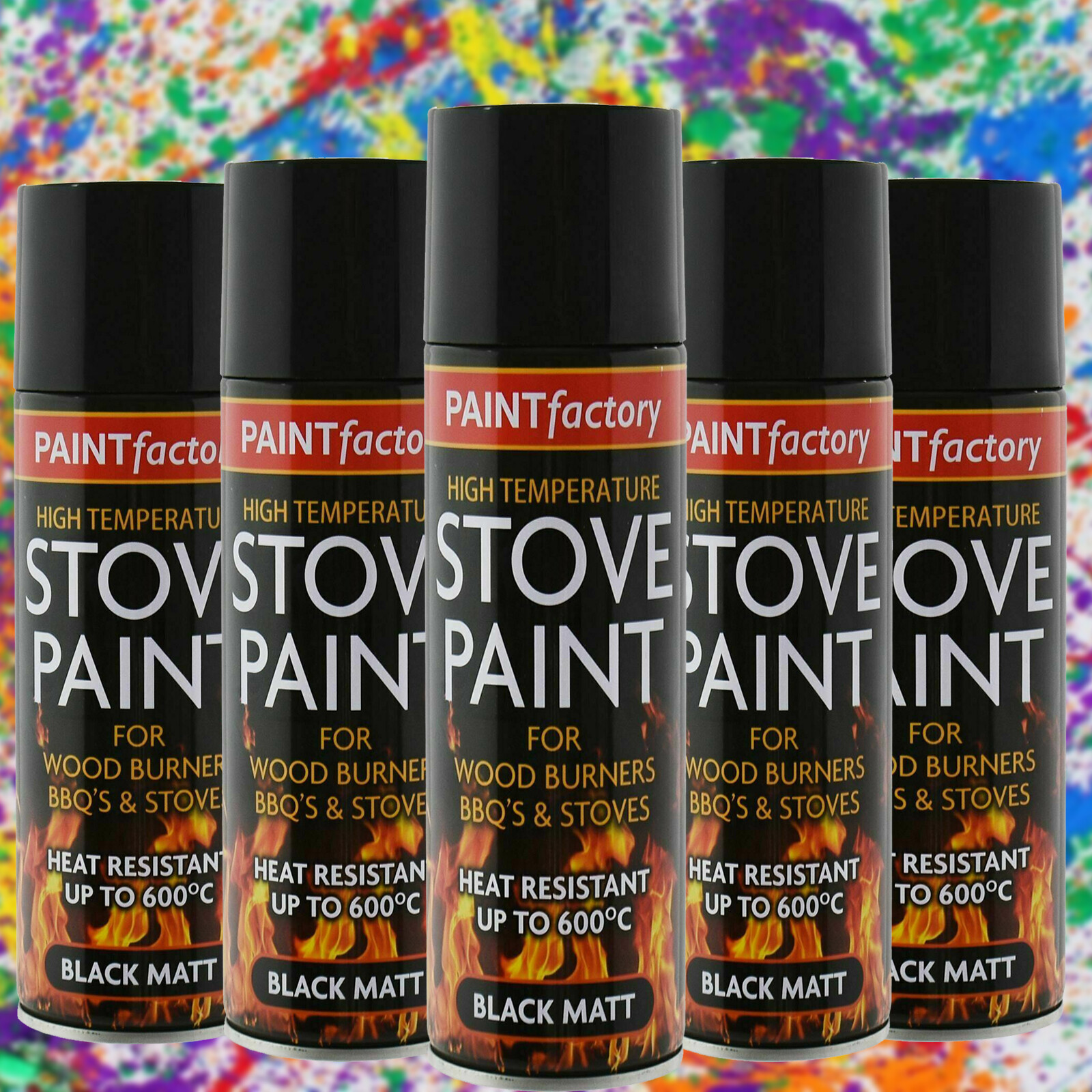 400ml Black Matt Heat Resistant Spray Paint Stove High Temperature Paint  600C | eBay