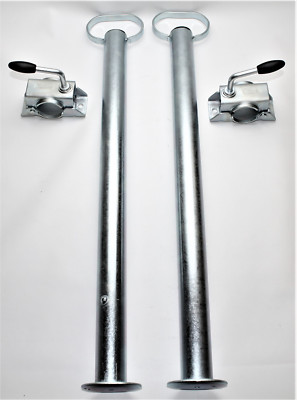 Qualitäts Stützen mit Halter  600 mm lang Rohr Ø 48/3 mm NEU L4107S