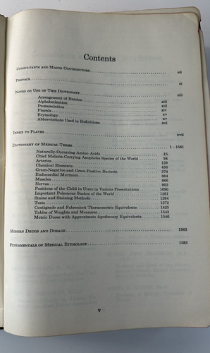 Dorland's Illustrated Medical Dictionary 23rd Edition 1957 With Tabs Very Good - Picture 3 of 5