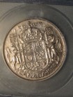 1950  CANADA  SILVER  50 CENTS...ICG  AU-53  DETAILS..DESIGN  LINES  SCRTCHED — photo 4