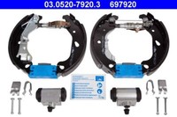 2X ATE 03.0520-7920.3 Bremsbackensatz Passend FüR Fiat