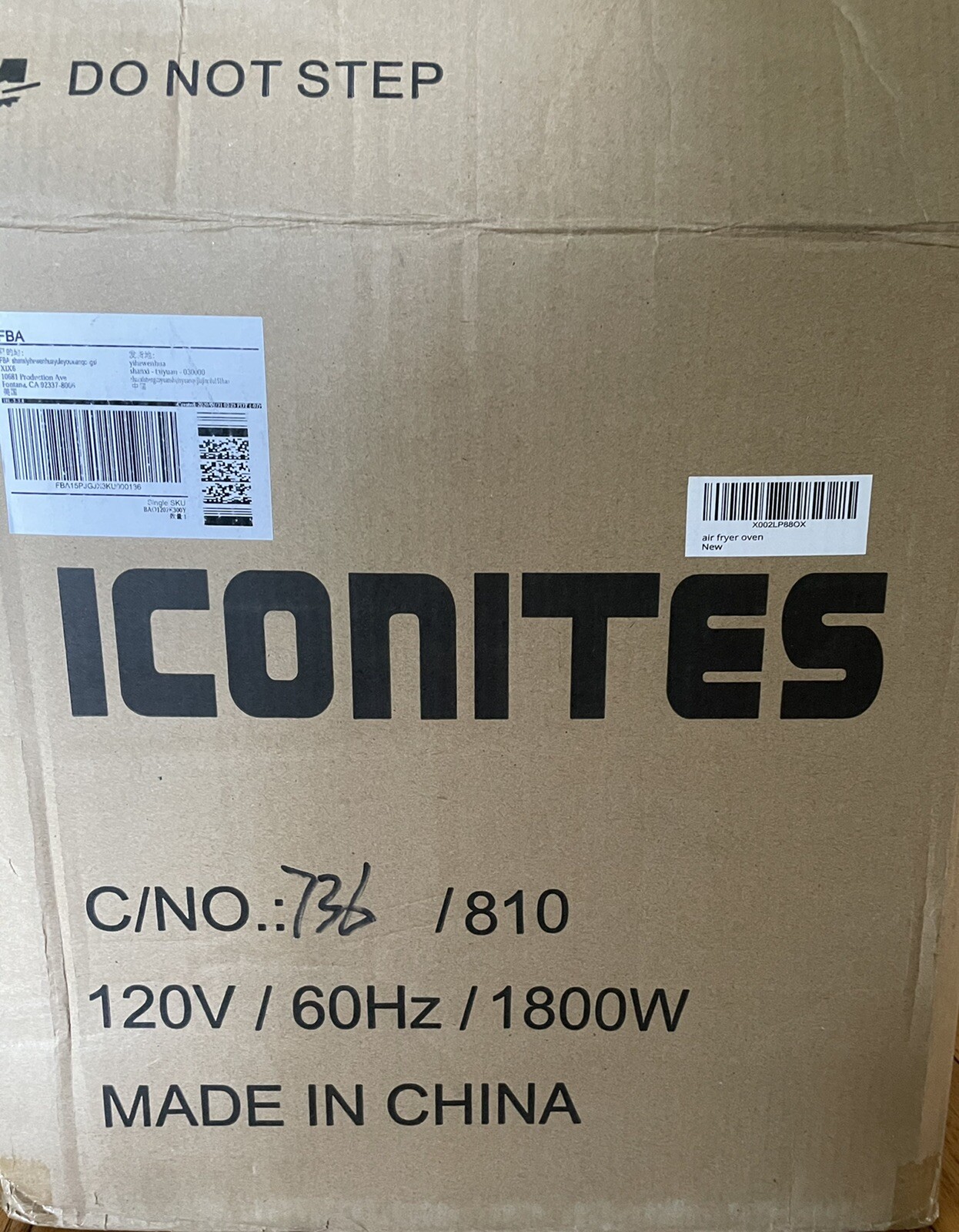Iconites 10in1 Air Fryer Oven, 20 Quart Airfryer Toaster Oven Combo