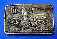 IH International Harvester Axial Flow Combine Farming Vintage Lewis Belt Buckle