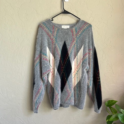 Pull Vintage Damon Sport En Poil De Lapin Et Laine Mérinos - Taille 6 Italie - Noir