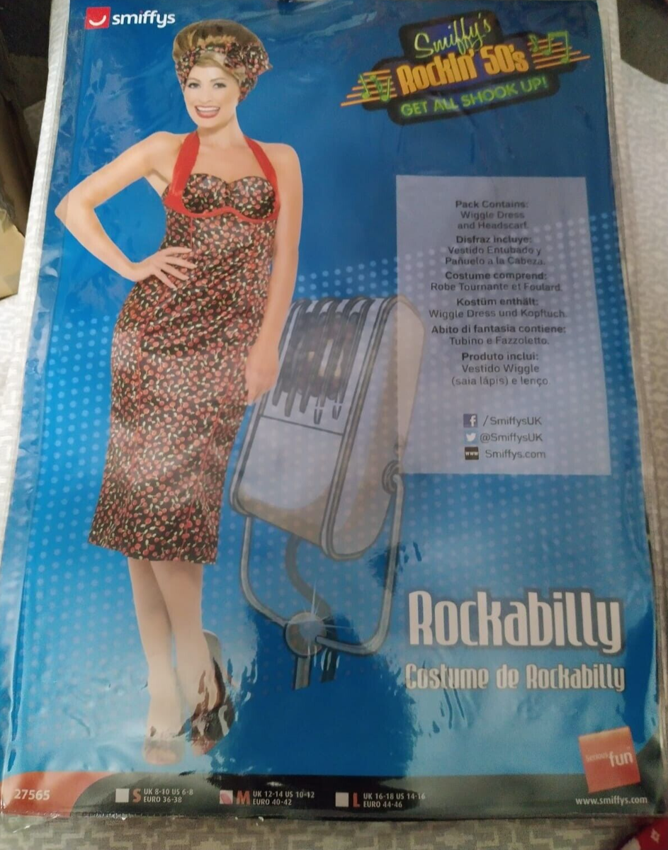 Smiffys Ladies 50s Rock Star 1950s Rockabilly Dress Costume