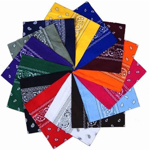 100% Algodón Paisley Bandanas Doble Cara Cabeza Envoltura Bufanda Pulsera - Imagen 2 de 31