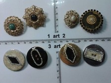 1 lotto bottoni gioiello smalti pietre vetro murrine buttons boutons vintage g3