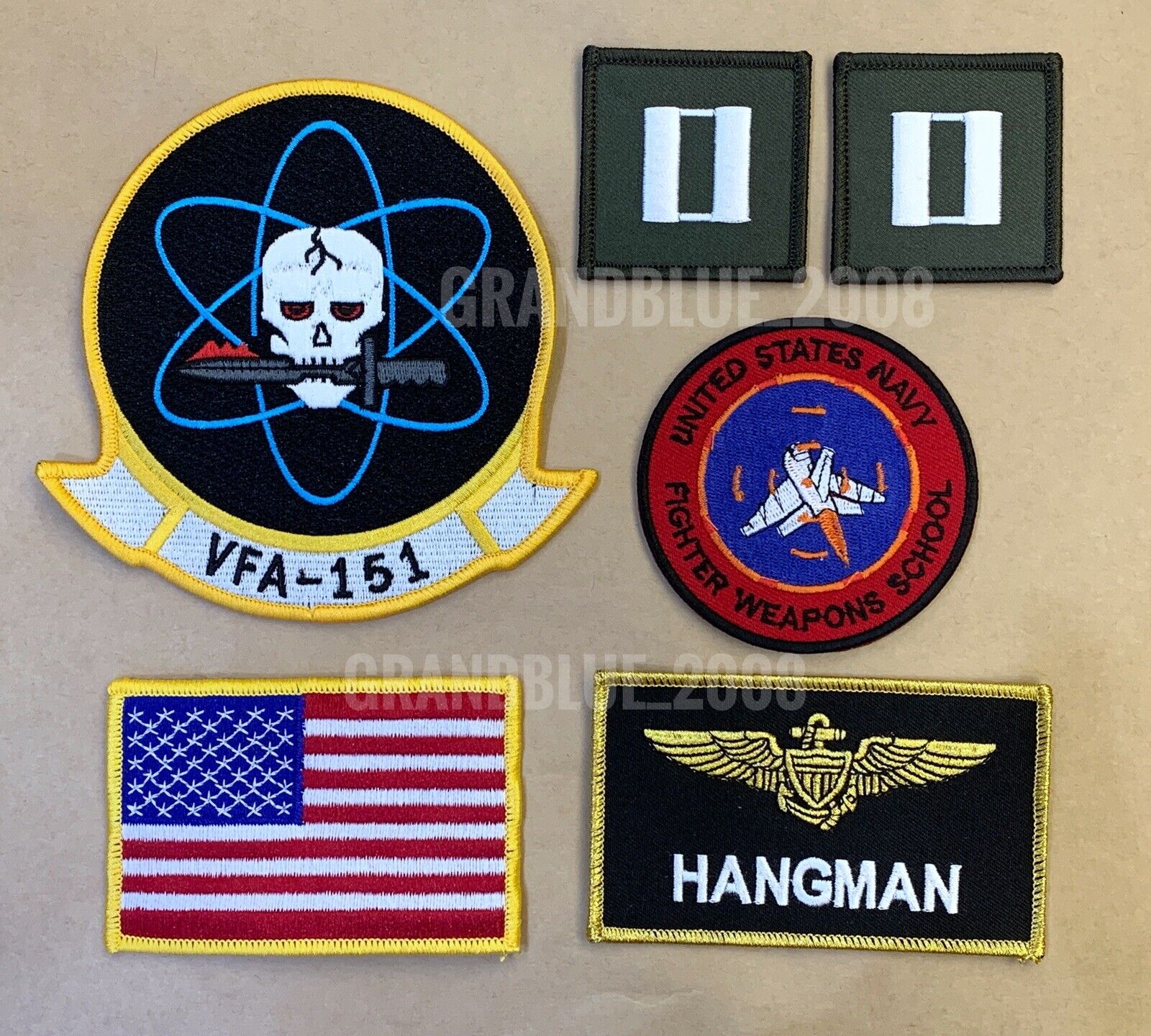 HANGMAN TOP GUN MAVERICK MOVIE PATCH SET