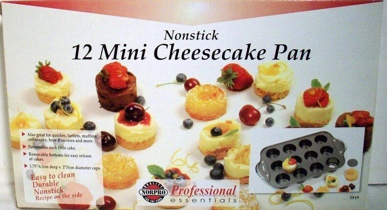 2 Pack Mini Muffin Cheesecake Pan With Removable Bottom, 12 Cavity Nonstick  Cupcake Pan