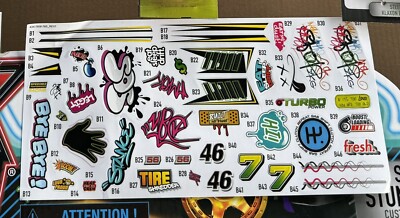 Hexbug Hexmods Decal Stickers for RC Tuner Cars Hex Bug Pro Series Elite Stunt