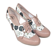 CAMPER TWINS  ! ANKLE BOOTS SCHNÜRPUMPS ROSE NUDE KREISE 39 #966# NEU !