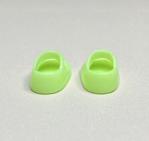 Vintage *Barbie* für Kelly: (oder 4 Zoll Puppe) limettengrüne Mary Jane Schuhe mit Schleife - Bild 4 von 6