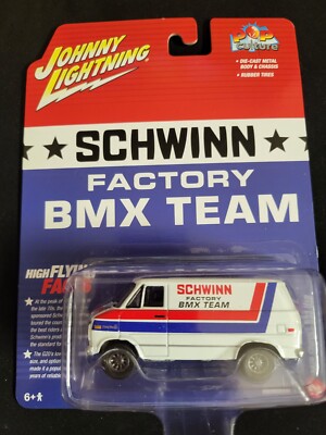 2023 JOHNNY LIGHTNING POP CULTURE SCHWINN 1976 CHEVY G20 VAN - BMX TEAM R1#2