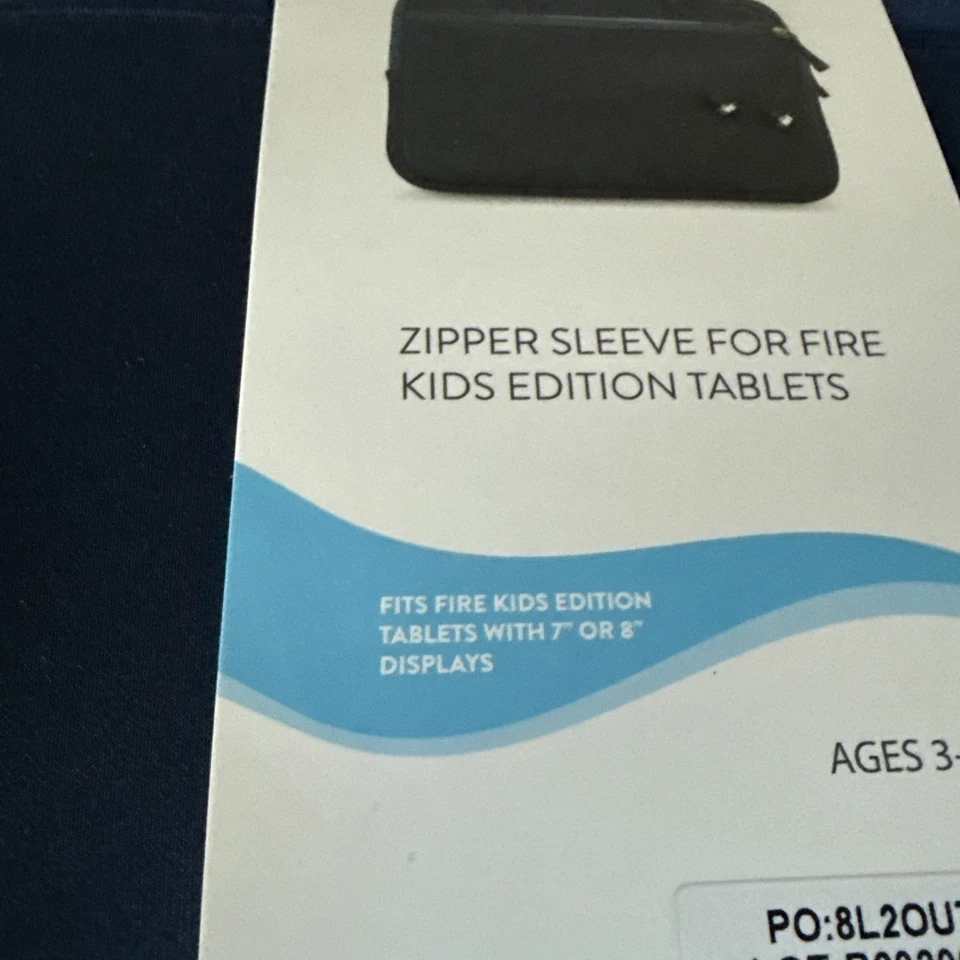 NuPro Zipper Sleeve Tote for Fire Kids Edition Tablets Blue 7" or 8" Displays - Image 3 of 4