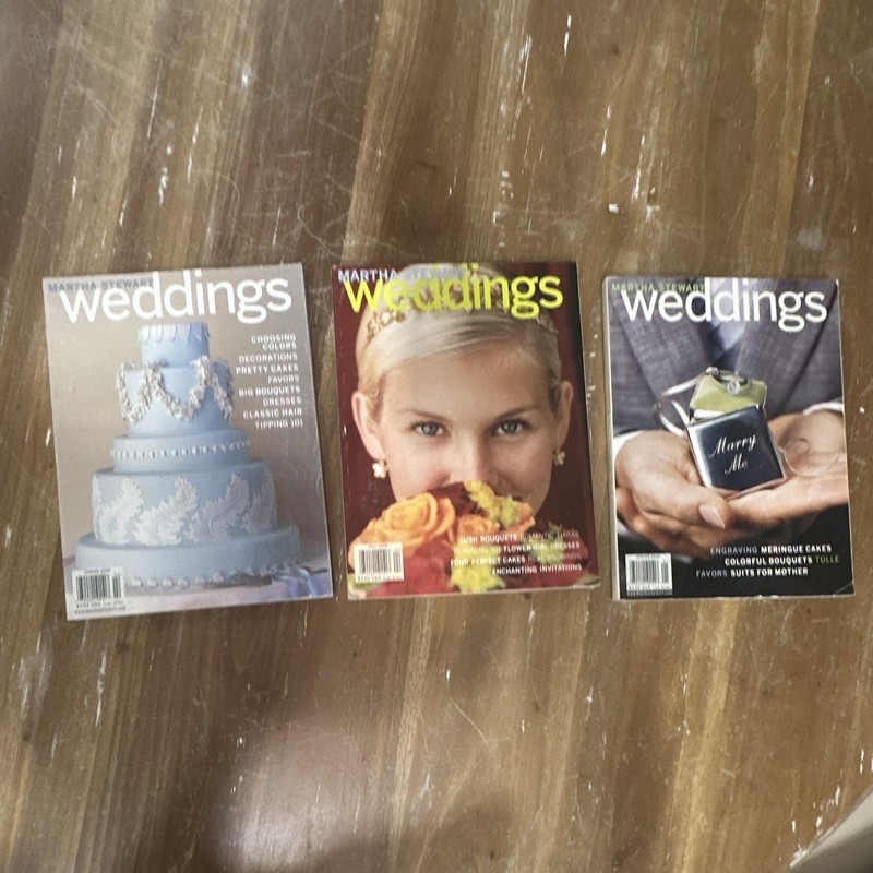 Martha Stewart Weddings Magazine Lot of 3 Spring/Fall/Winter 2000 English