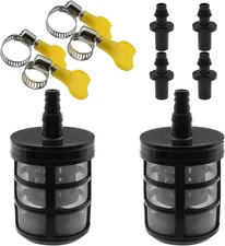 2 PCS Household Hose Filters Stainless Steel Encryption Hose Strainer with 4 Pip