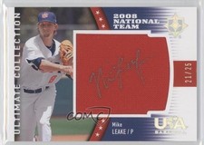 2008 Ultimate Collection USA Jersey Auto 21/25 Mike Leake #USA-ML Auto 0a6