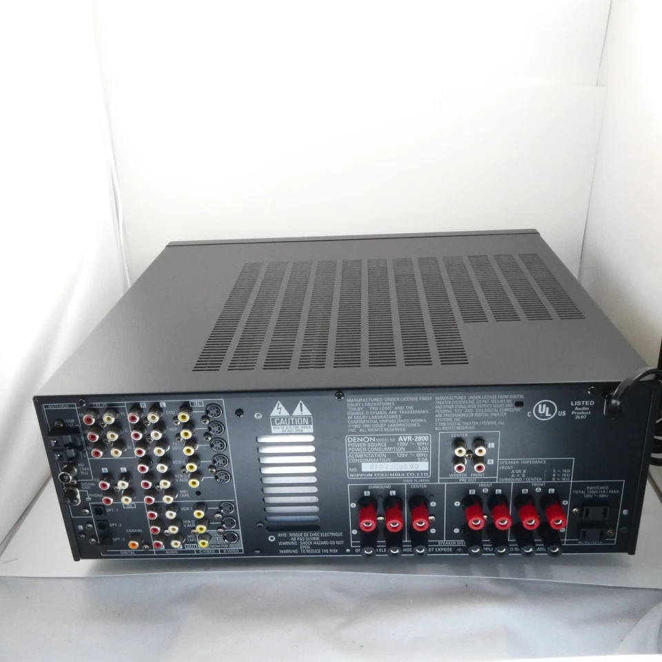 Denon AVR-2800 Dolby Digital DTS 5.1 Surround AV Receiver With Remote Bundle - Image 2 of 4