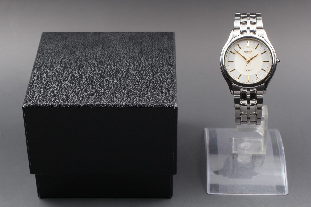 1999 N MINT Seiko Dolce 8J41-6030 Mother of Pearl Steel HAQ Qz