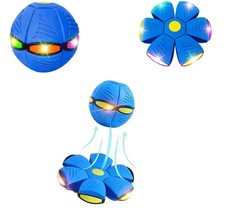 Magic Ball Toy - Dual Shape Bouncing  Flying Saucer with Color-Changing Lights